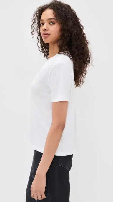 Splendid Kacey V Neck Tee White | Thumbnail 4