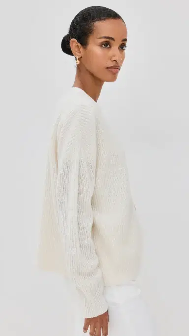 Jenni Kayne Cropped Cashmere Cocoon Cardigan Ivory M | Thumbnail 4 Jenni Kayne Cropped Cashmere Cocoon Cardigan Ivory M | Thumbnail 4