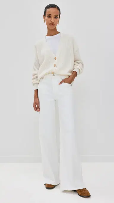 Jenni Kayne Cropped Cashmere Cocoon Cardigan Ivory M | Thumbnail 5 Jenni Kayne Cropped Cashmere Cocoon Cardigan Ivory M | Thumbnail 5
