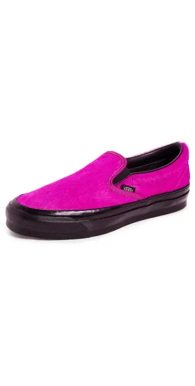 Vans LX Classic Slip On Pony Hair Fuchsia | Thumbnail 1