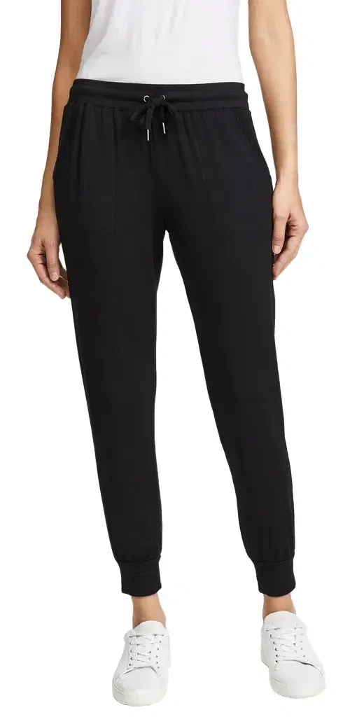 Brushed weatpants Black
