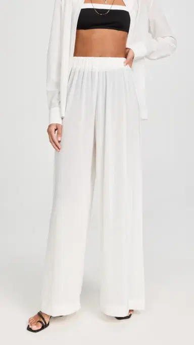 Staud Marza Coverup Pants White | Thumbnail 2
