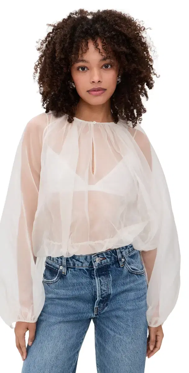 FRAME The heer Balloon Blouse Cream