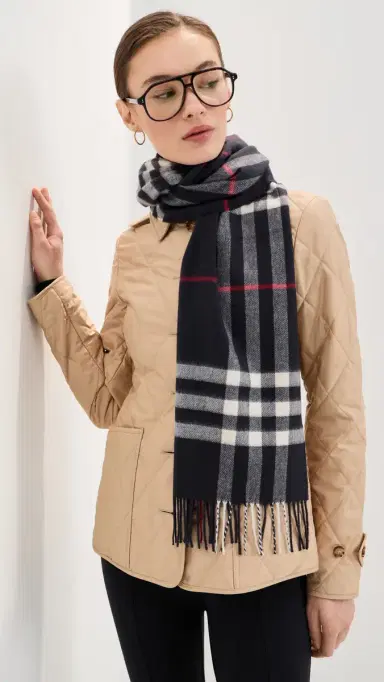 Burberry Giant Check Cashmere Scarf | Thumbnail 2 Burberry Giant Check Cashmere Scarf | Thumbnail 2