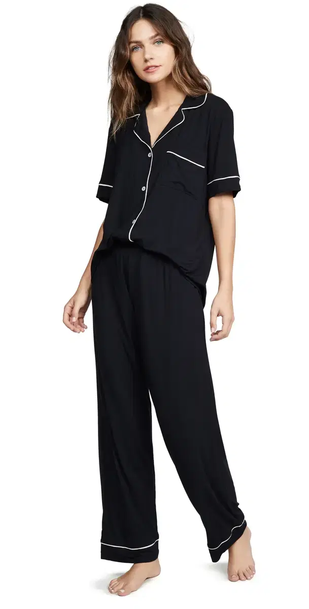 Gisele hort leeve Pajama et Black/orbet Pink