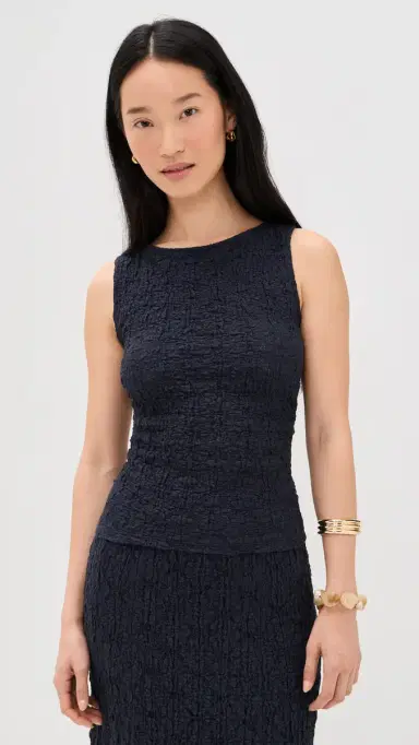 Veronica Beard Jean Selah Tank Navy | Thumbnail 2