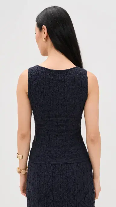 Veronica Beard Jean Selah Tank Navy | Thumbnail 3