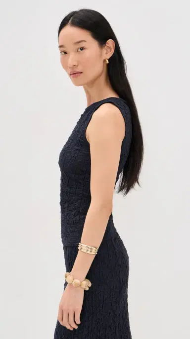 Veronica Beard Jean Selah Tank Navy | Thumbnail 4