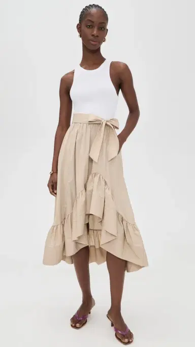 Cinq à Sept Zayla Dress White/Khaki | Thumbnail 2