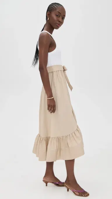 Cinq à Sept Zayla Dress White/Khaki | Thumbnail 4