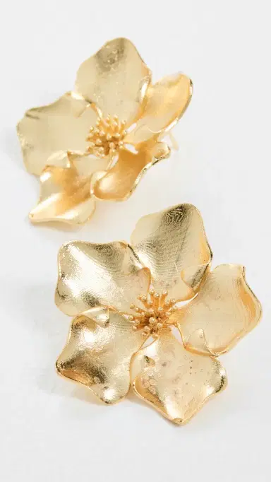 SHASHI Iys Earrings Gold One Size | Thumbnail 2