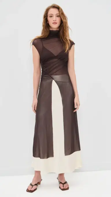 Bec & Bridge Eva Split Tunic Top Dark Chocolate | Thumbnail 2 Bec & Bridge Eva Split Tunic Top Dark Chocolate | Thumbnail 2