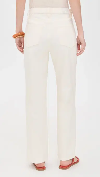 PAIGE Sawyer Wide Leg Jeans Tonal Ecru Embroidered 29 | Thumbnail 3