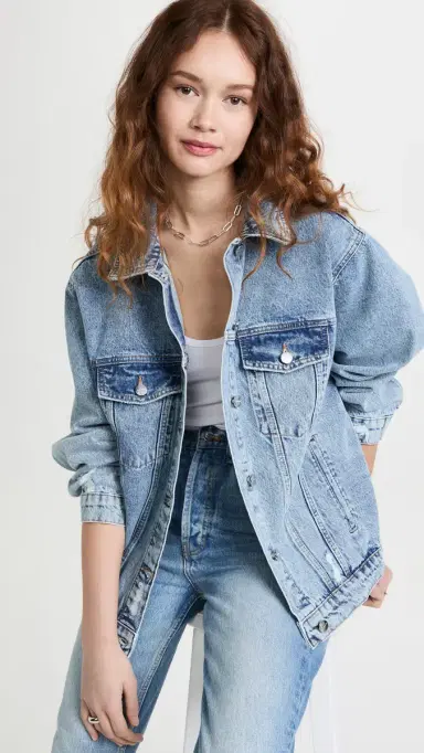 Anine Bing Rory Denim Jacket Vintage Blue L | Thumbnail 2
