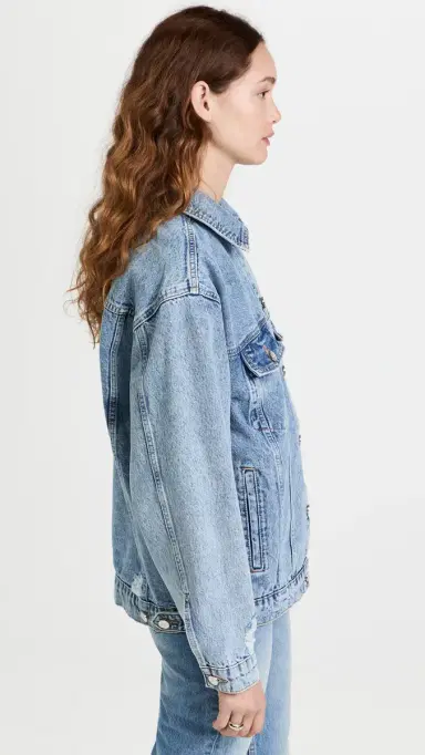 Anine Bing Rory Denim Jacket Vintage Blue L | Thumbnail 3