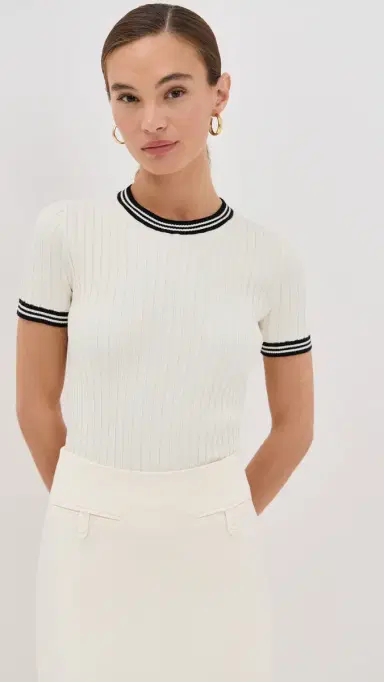LE BOP Ringer Tee White & Black M | Thumbnail 2