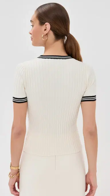 LE BOP Ringer Tee White & Black M | Thumbnail 3