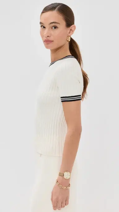 LE BOP Ringer Tee White & Black M | Thumbnail 4