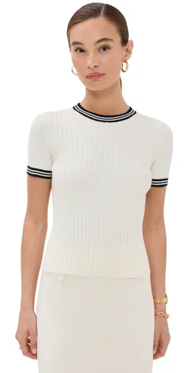 LE BOP Ringer Tee White & Black M | Thumbnail 1