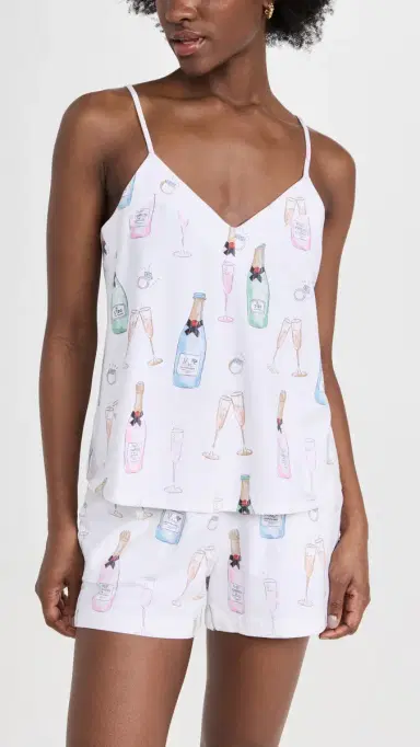 BedHead PJs Boxer Tank Pajama Set Champagne Wedding | Thumbnail 2