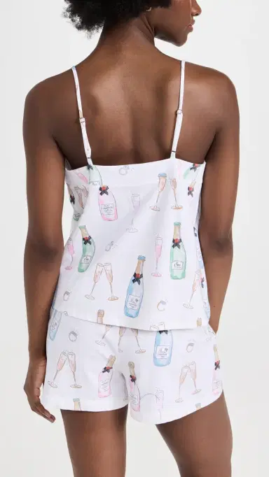 BedHead PJs Boxer Tank Pajama Set Champagne Wedding | Thumbnail 3