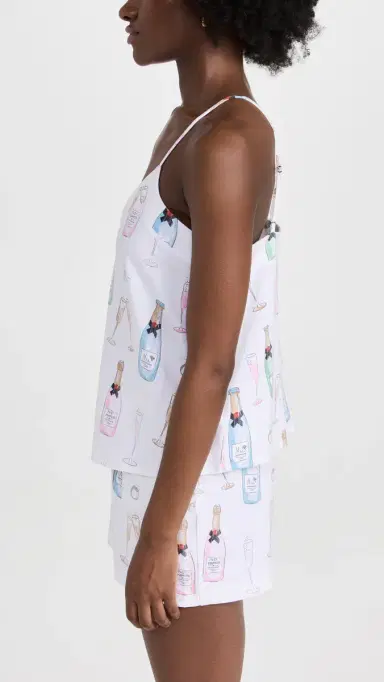 BedHead PJs Boxer Tank Pajama Set Champagne Wedding | Thumbnail 4