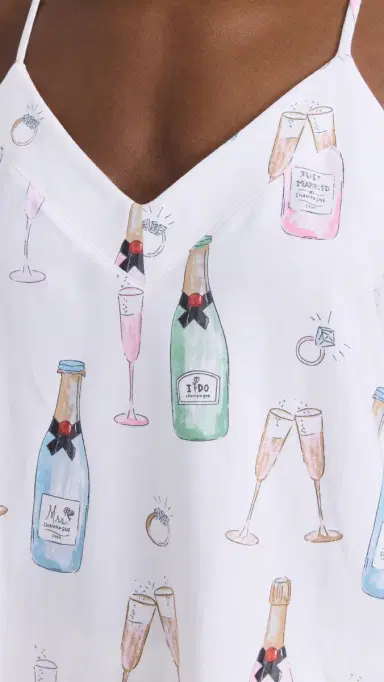 BedHead PJs Boxer Tank Pajama Set Champagne Wedding | Thumbnail 6
