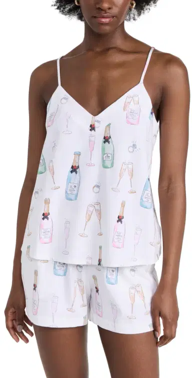 BedHead PJs Boxer Tank Pajama Set Champagne Wedding | Thumbnail 1