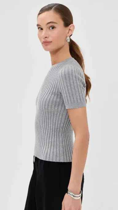 LE BOP Ringer Tee Heather Gray L | Thumbnail 4