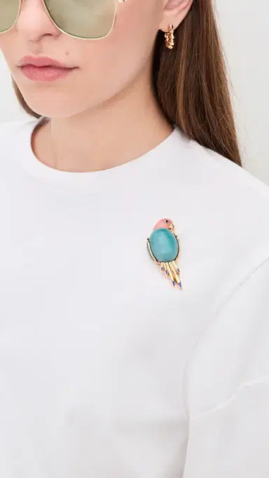 Lele Sadoughi Eileen Parrot Convertible Necklace Turquoise One Size | Thumbnail 4 Lele Sadoughi Eileen Parrot Convertible Necklace Turquoise One Size | Thumbnail 4