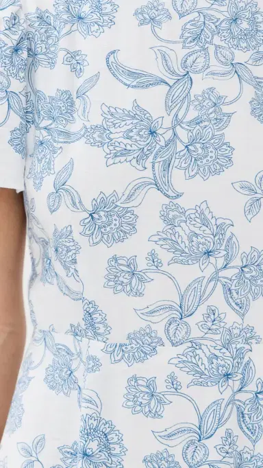 LE BOP Georgia Dress Blue Toile Floral M | Thumbnail 6