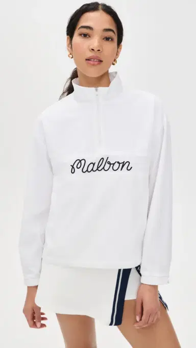 Malbon Cross Court Windbreaker White 0 | Thumbnail 2