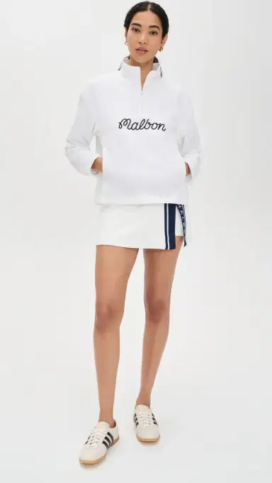 Malbon Cross Court Windbreaker White 0 | Thumbnail 5