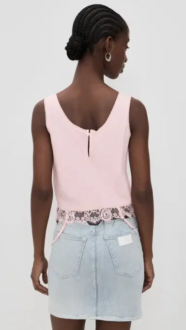 MM6 Maison Margiela Lace Top Pink | Thumbnail 3 MM6 Maison Margiela Lace Top Pink | Thumbnail 3