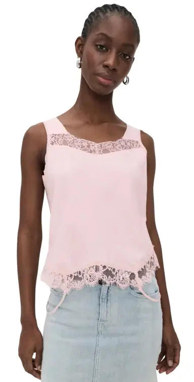 MM6 Maison Margiela Lace Top Pink | Thumbnail 1 MM6 Maison Margiela Lace Top Pink | Thumbnail 1