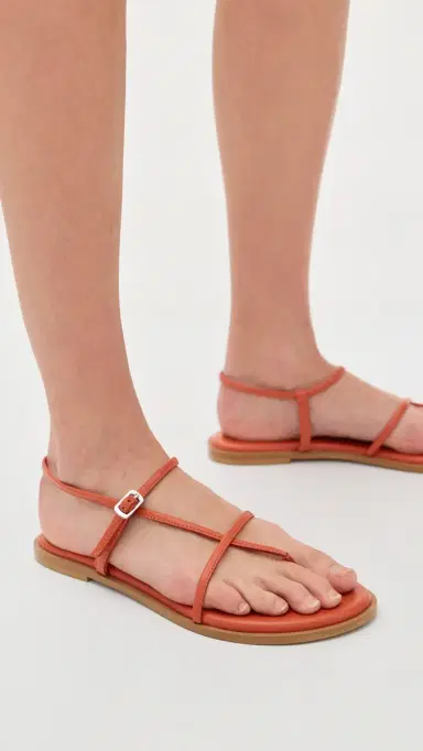 Free People Corsica Strappy Sandals Vermillion | Thumbnail 4