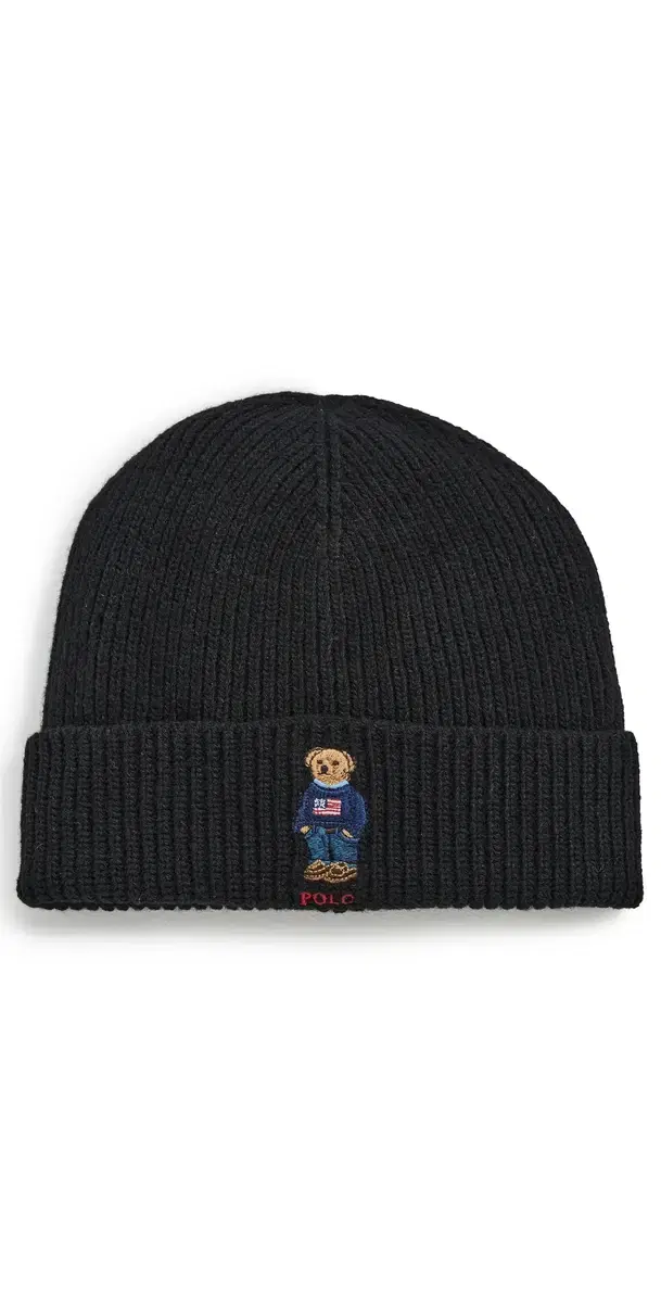 Polo Ralph Lauren Solid Flag Bear Beanie Polo Black One Size