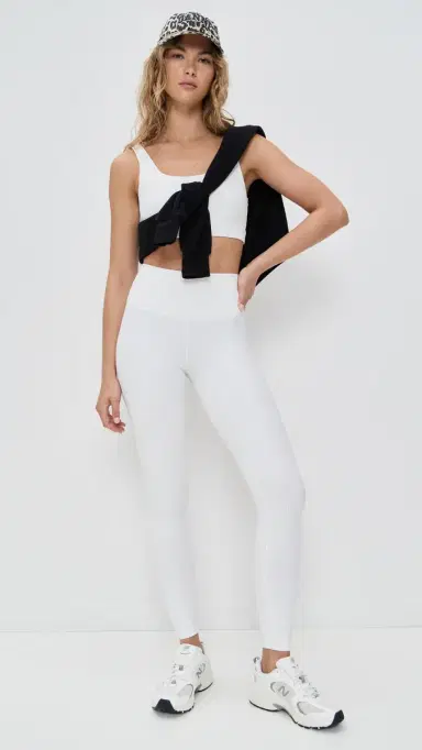 Splits59 Airweight Rib High Waist 7/8 Leggings White L | Thumbnail 5