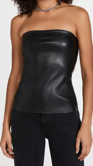 susana monaco Faux Leather Tube Top | Thumbnail 2