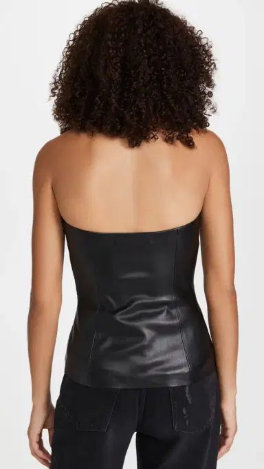 susana monaco Faux Leather Tube Top | Thumbnail 3