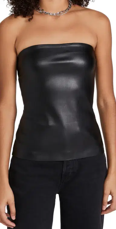 susana monaco Faux Leather Tube Top | Thumbnail 1