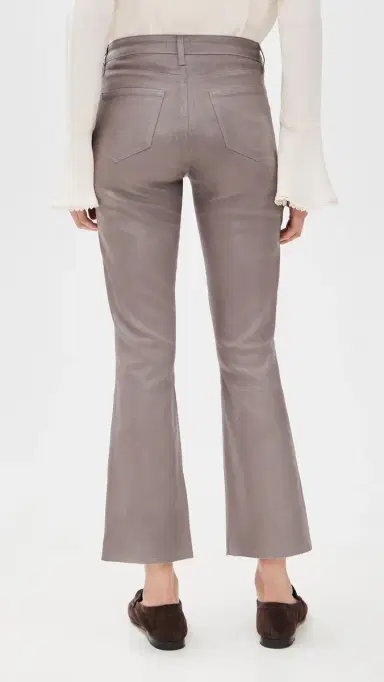 L'Agence Kendra Crop Flare Jeans Driftwood Coated 31 | Thumbnail 3