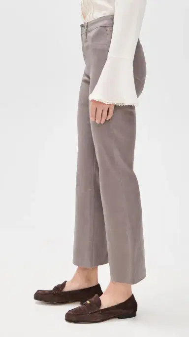 L'Agence Kendra Crop Flare Jeans Driftwood Coated 31 | Thumbnail 4