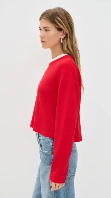 LE BOP Danica Crop Top Crimson S | Thumbnail 4 LE BOP Danica Crop Top Crimson S | Thumbnail 4