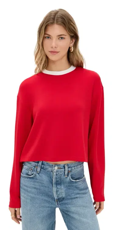 LE BOP Danica Crop Top Crimson S | Thumbnail 1 LE BOP Danica Crop Top Crimson S | Thumbnail 1