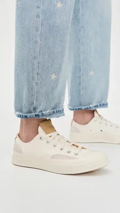 Converse Chuck 70 Canvas & Suede Sneakers Egret/Hay Day | Thumbnail 3
