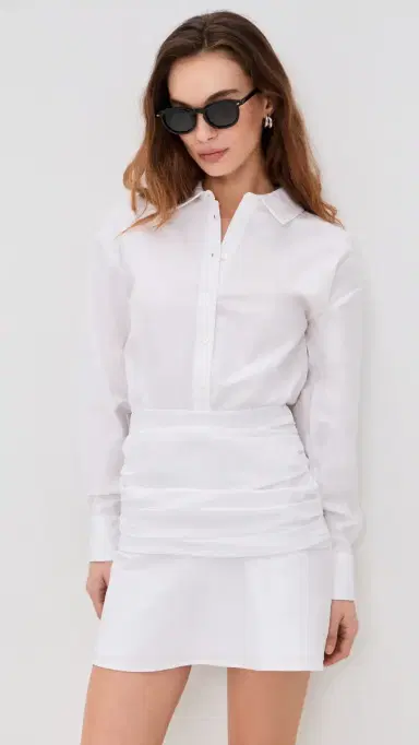 Staud Indya Mini Dress White 12 | Thumbnail 2 Staud Indya Mini Dress White 12 | Thumbnail 2
