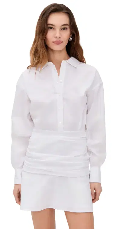 Staud Indya Mini Dress White 12 | Thumbnail 1 Staud Indya Mini Dress White 12 | Thumbnail 1