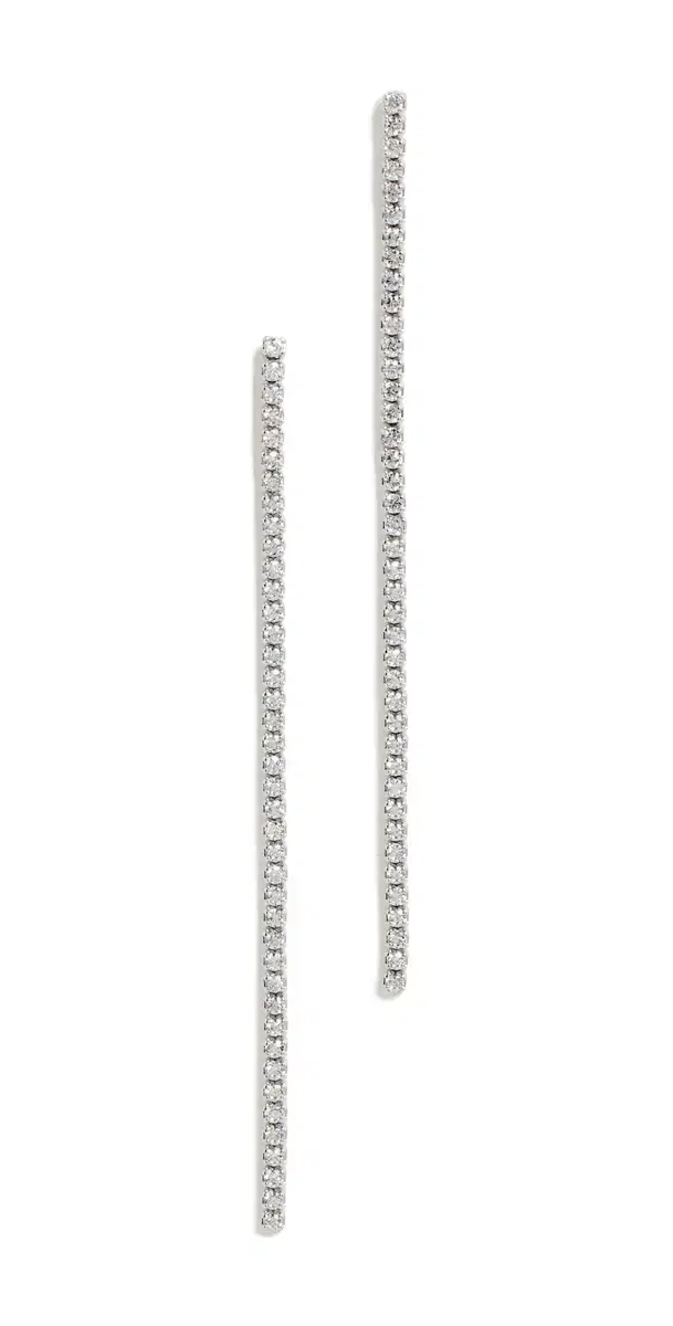 SHASHI Tennis Drop Earrings Silver One Size