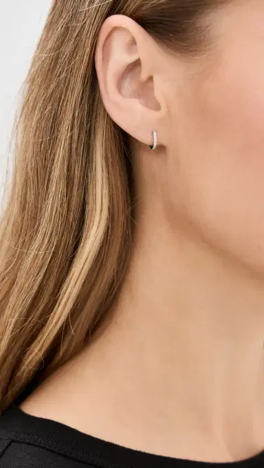 Shashi Katerina Pave Hoop Earrings | Thumbnail 3